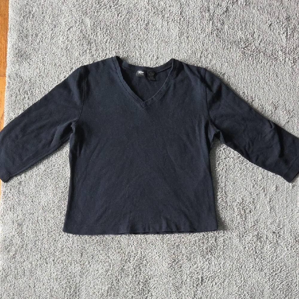*CLOSET CLOSING 7/31* Mossimo Supply Co. Women's Navy Long Sleeve V-Neck Top L